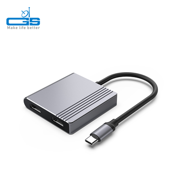 Type C to Dual HDMI+PD3.0+USB-A3.0
