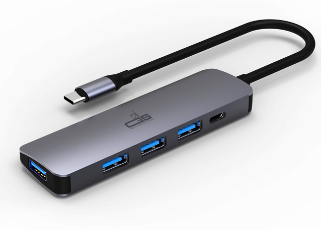 USB C to USB3.0 HUB with PD Charging 60W