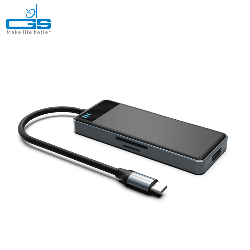 USB-C to PD+3*USB-A3.0+SD/TF+4K HDMI