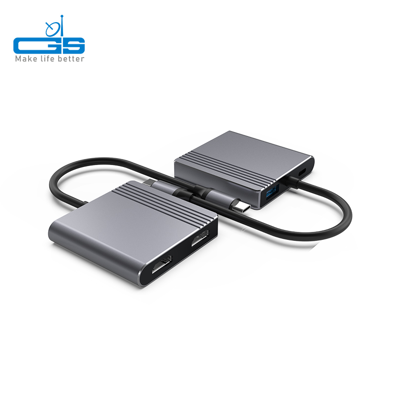 Type C to Dual HDMI+PD3.0+USB-A3.0